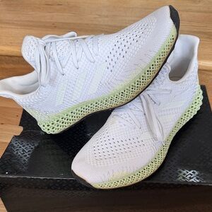 Adidas Men's White and Green Athletic Shoes Future craft 4D